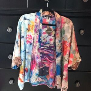 Colorful Floral Kimono Jacket reversible